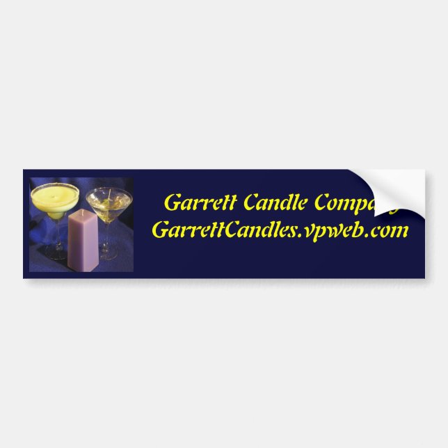 Garrett Kerze CompanyGarrettCandles.vpweb.com Autoaufkleber (Vorne)