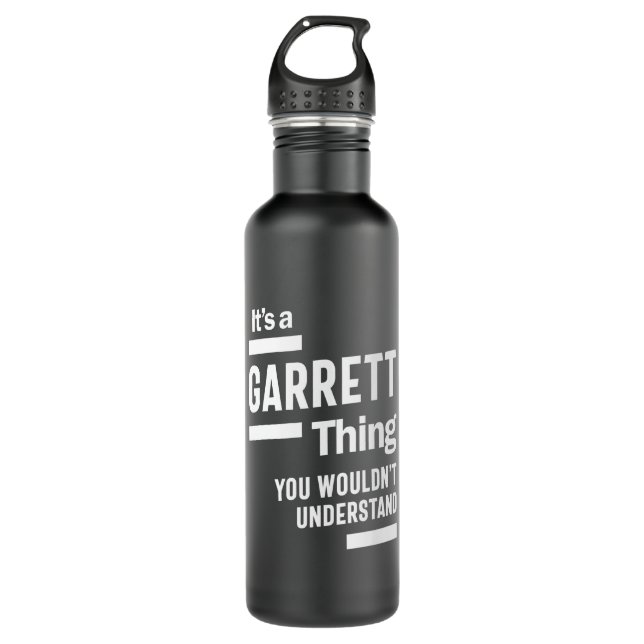 Garrett Personalisiert Name Birthday Geschenk Edelstahlflasche (Vorderseite)