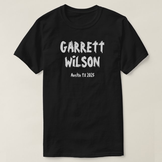 Garrett Wilson Schwarz T-Shirt (Design vorne)