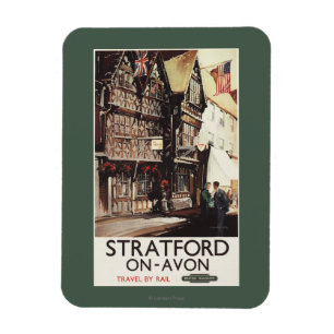 Garrick Gasthaus-und Harvard-Haus-Schienen-Plakat Magnet