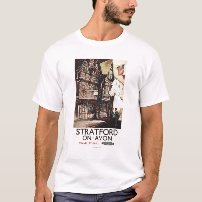 Garrick Gasthaus-und Harvard-Haus-Schienen-Plakat T-Shirt (Vorderseite)