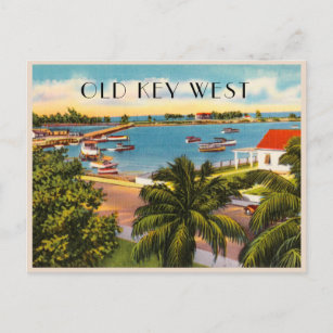 Garrison Bight Vintag Old Key West Florida Postkarte