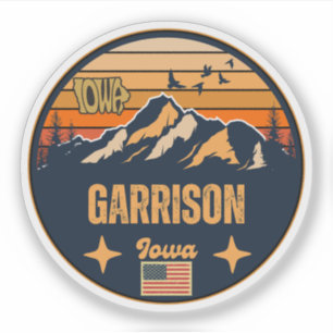 Garrison, Iowa Ia, Vereinigte Staaten Aufkleber