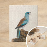 Garrulous Roller | William Lewin<br><div class="desc">Garrulous Roller (vor 1790) | William Lewins Garrulous Roller ist ein lebendiges und detailgetreues Gemälde, das eine auffallende braune und türkisfarbene Rolle auf einem Holzstück mit minimalistisch neutralem Hintergrund zeigt. Der Künstler fängt meisterlich den lebendigen Absturz und die Position des Vogels ein und betont seine natürliche Schönheit. Die schlichte Kulisse...</div>