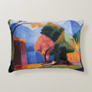 Garten am Thunersee von August Macke, Vintage Art Dekokissen