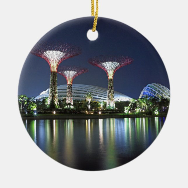 Garten an der Bucht von Singapur Keramik Ornament (Vorne)