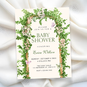 Garten-Baby-Party Einladung