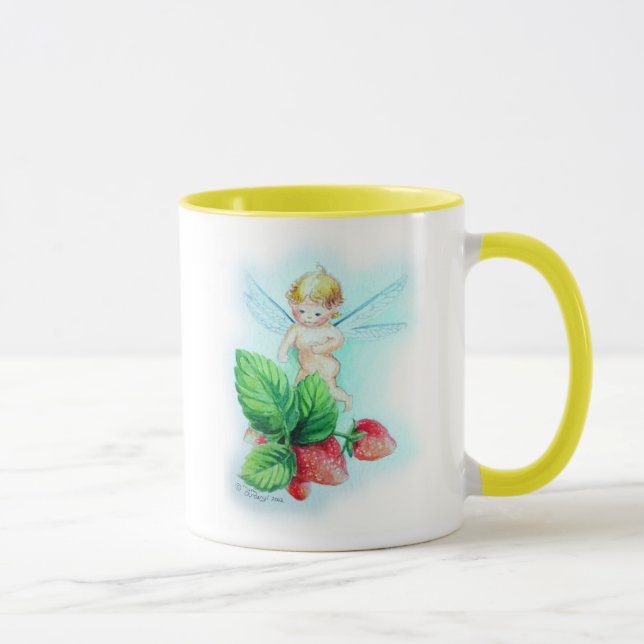 Garten-Baby-Reihe "Erdbeeren " Tasse (Rechts)