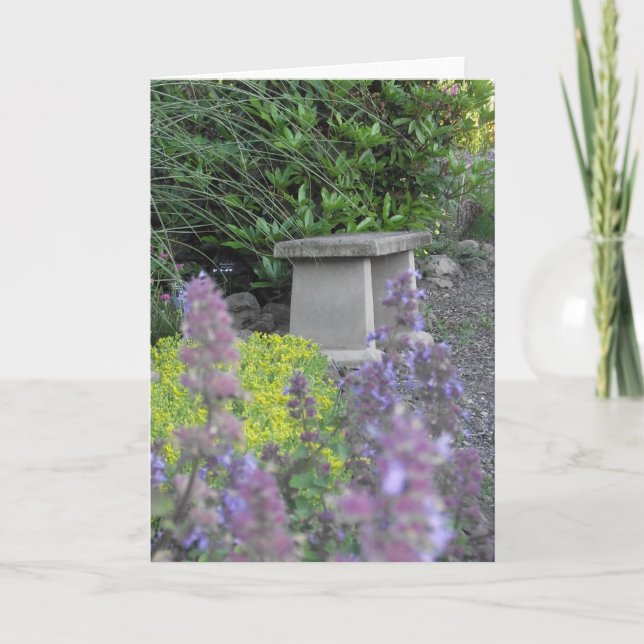 Garten-Bank-freier Raum Notecard Karte (Vorderseite)