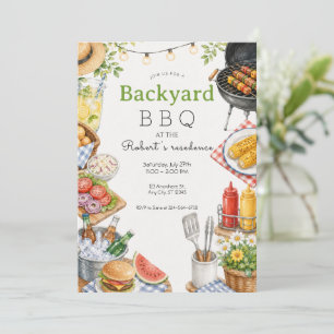 Garten- BBQ- Party Sommer-Picknick-Familie Einladung
