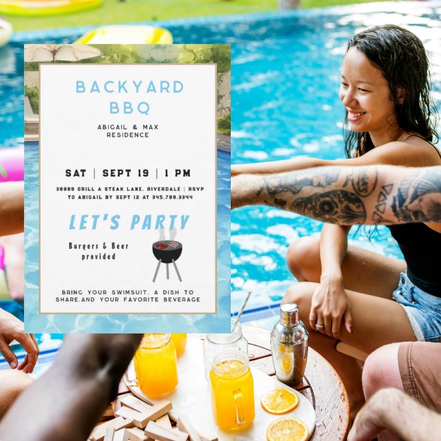 Garten BBQ- und Poolparty  Einladung (Von Creator hochgeladen)