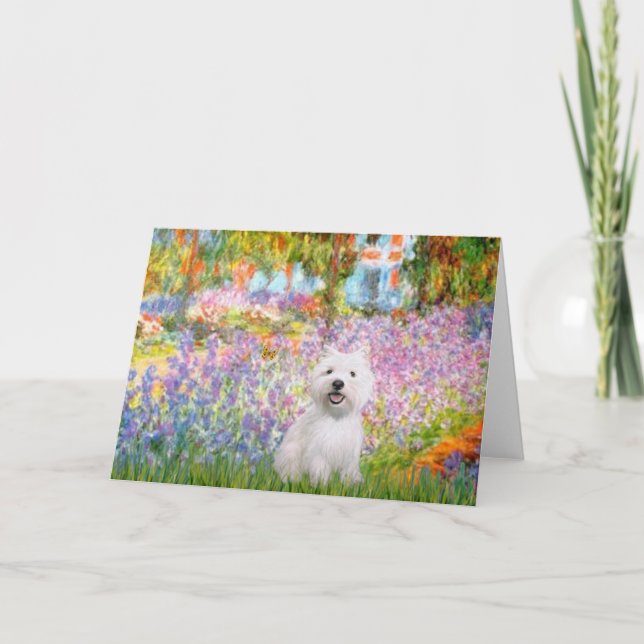 Garten bei Giverney - Westie 2 Karte (Vorderseite)