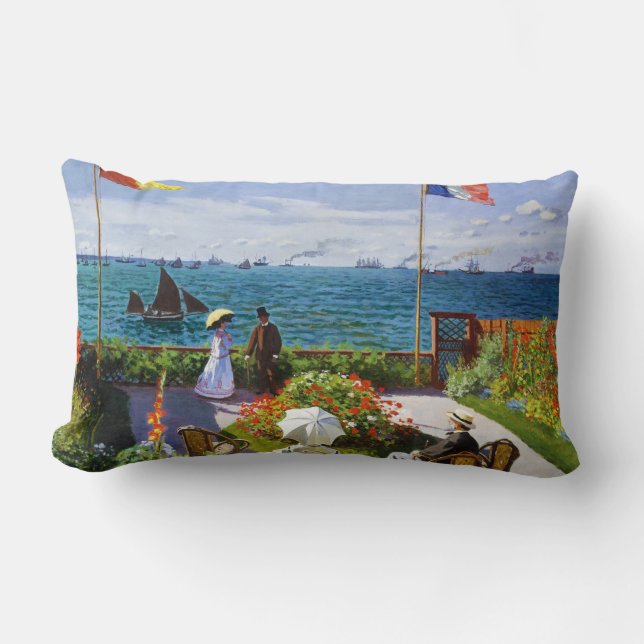 Garten bei Sainte-Adresse, 1867 Claude Monet Lendenkissen (Vorderseite)