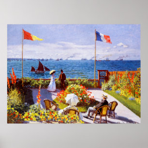 Garten bei Sainte-Adresse durch Claude Monet Poster