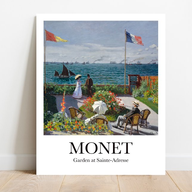 Garten bei Sainte-Adresse von Claude Monet Poster (Monet's Impressionist Escape: "Garden at Sainte-Adresse" Poster! Bring sunshine home)