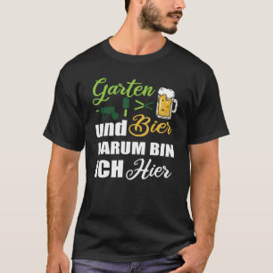 Garten Bier trinkender Gärtner Gartenarbeit T-Shirt