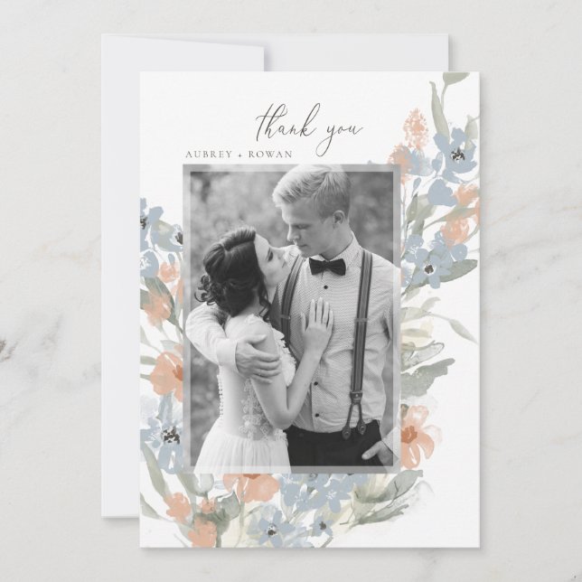 Garten Blüh Dankeskarte (Vorderseite)