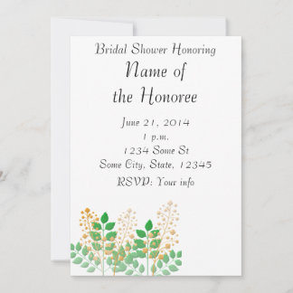 Garten Blume und Blätter Dusche Einladung