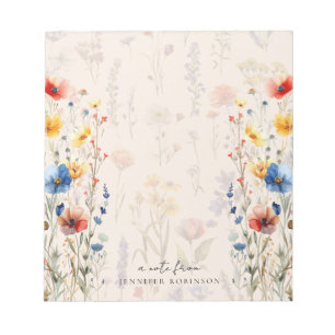Garten Blumen Frühling Sommer Wildblumen Champagne Notizblock