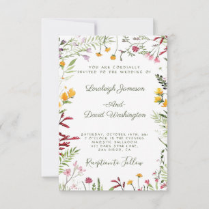 Garten Blumen Hochzeitseinladung Einladung