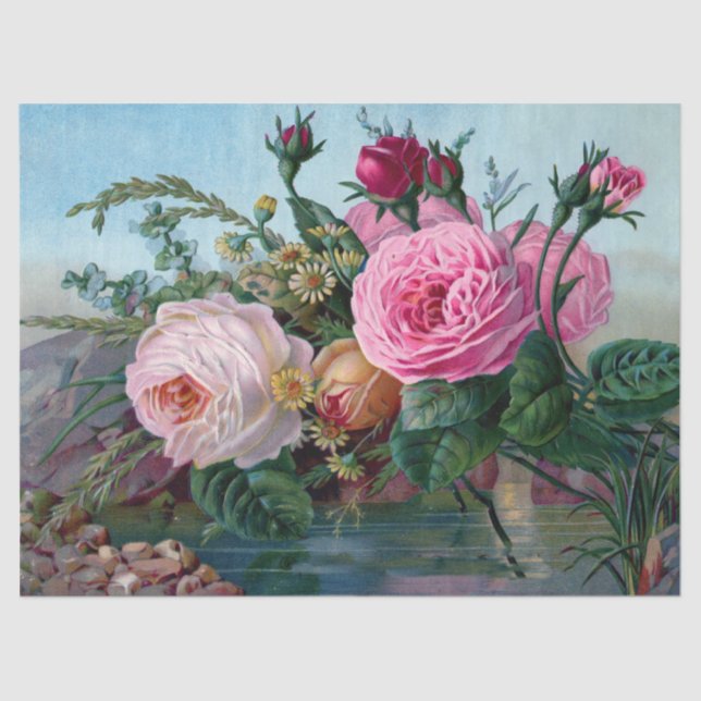Garten-Blumen-Seidenpapier Seidenpapier (Vorderseite)