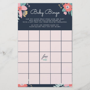 Garten-Blumenbaby-Bingo-Spiel Briefpapier