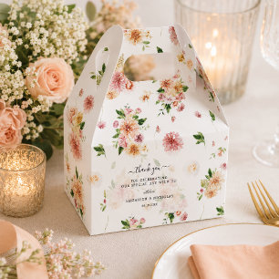 Garten Blumenblüten Danke für die Hochzeit Geschenkschachtel