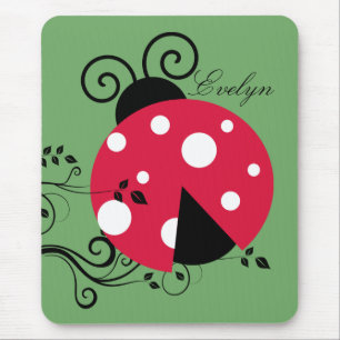 Garten Botanischer Marienkäfer  Mousepad