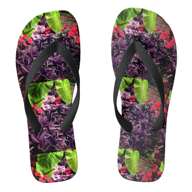 Garten der Blume Flip Flops (Fußbett)