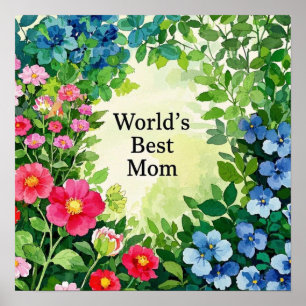 Garten der Blume Weltbeste Mama Poster