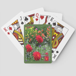 Garten der Dahlie-Blumen-Spielkarten Spielkarten