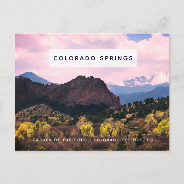 Garten der Götter Pikes Peak Colorado Ringe Postkarte (Vorderseite)