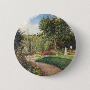 Garten der Les Mathurins in Pontoise von Pissarro Button