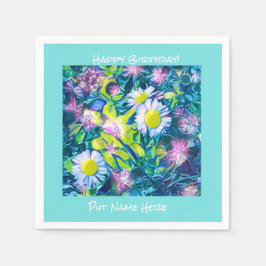 Garten der Liebe Wildblumen Geburtstag Napkins Serviette