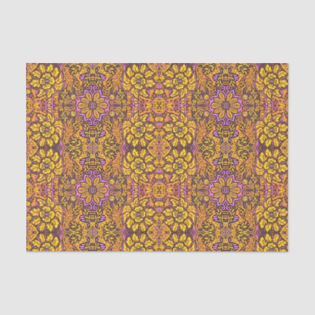 Garten der magischen Blume Bohemisch Arabesque Mus Seidenpapier (Vorderseite)