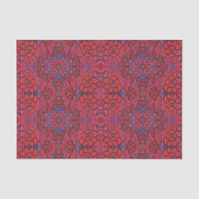 Garten der magischen Blume Bohemisch Arabesque Mus Seidenpapier (Vorderseite)