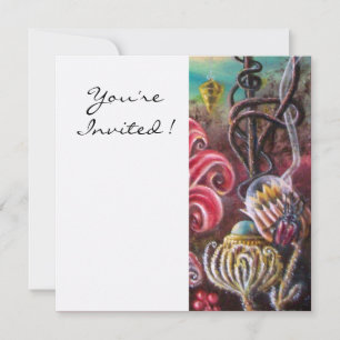 GARTEN DER MELISSA 2, weiß, Fuchsia Einladung