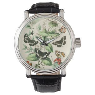 Garten der Schmetterlinge und der Blumen Armbanduhr
