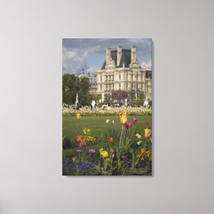 Garten der Tuilerien, Louvre, Paris, Frankreich Leinwanddruck