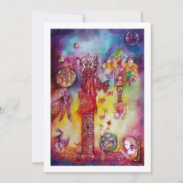 GARTEN DER VERLORENEN SCHADOWS Fairies, Butterflie Einladung (Vorderseite)