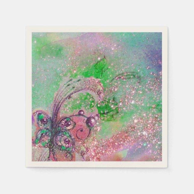 GARTEN DER VERLORENEN SCHADOWS MAGIC BUTTERFLY-PFL SERVIETTE (Vorderseite)