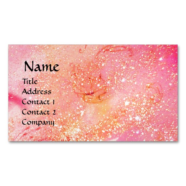 GARTEN DER VERLORENEN SCHADOWS MAGIC GOLD GLITZERN MAGNETISCHE VISITENKARTE (Vorderseite)