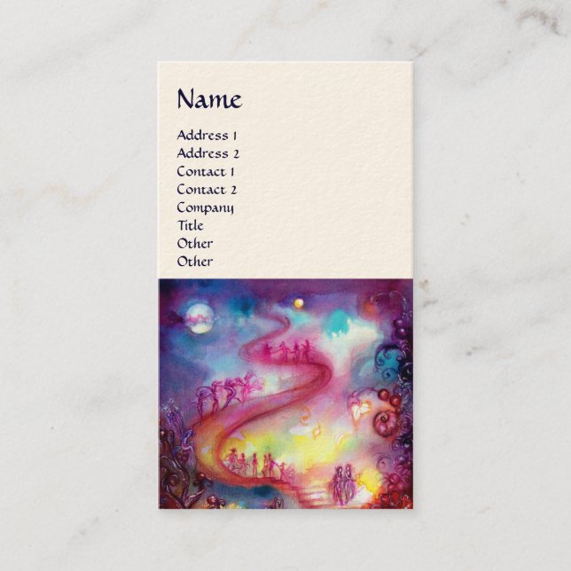 GARTEN DER VERLORENEN SCHADOWS / MAGIC TREPPEN ros Visitenkarte (Vorderseite)