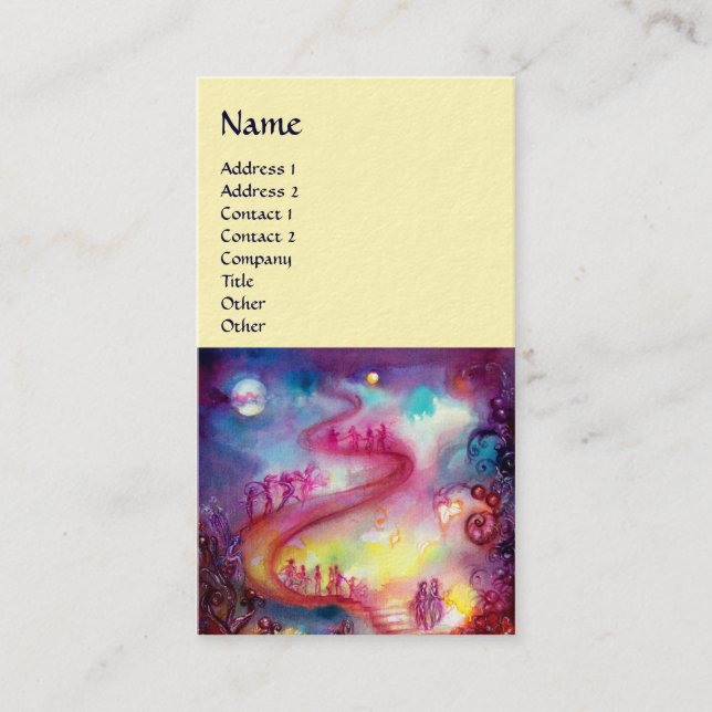 GARTEN DER VERLORENEN SCHADOWS / MAGIC TREPPEN ros Visitenkarte (Vorderseite)