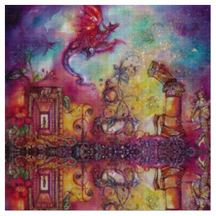 GARTEN DER VERLORENEN SCHATTEN / FLYING RED DRAGON STOFF