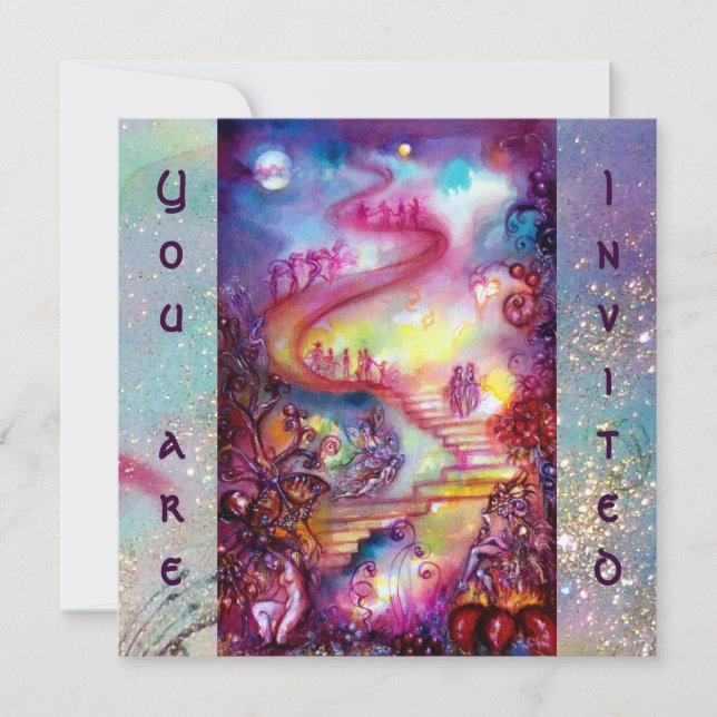 GARTEN DER VERLORENEN SCHATTEN - MYSTISCHE TREPPEN EINLADUNG (Vorderseite)