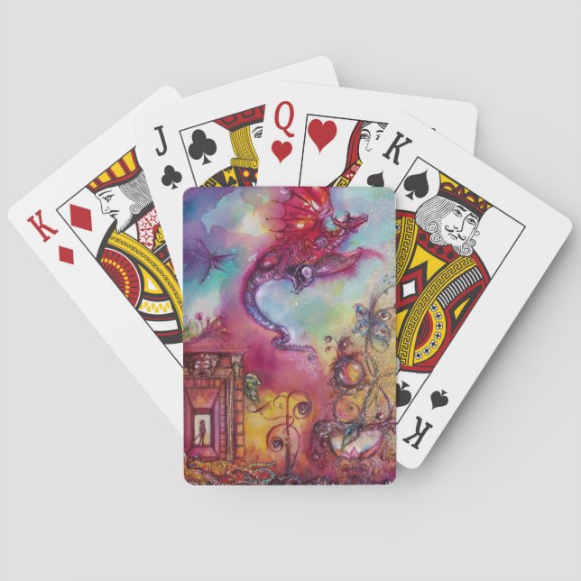 GARTEN DER VERLORENEN SCHATTEN - ROTER DRAGON FLIE SPIELKARTEN (Rückseite)