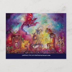 GARTEN DER VERLORENEN SCHATTEN, ROTER DRAGON FLYIN POSTKARTE