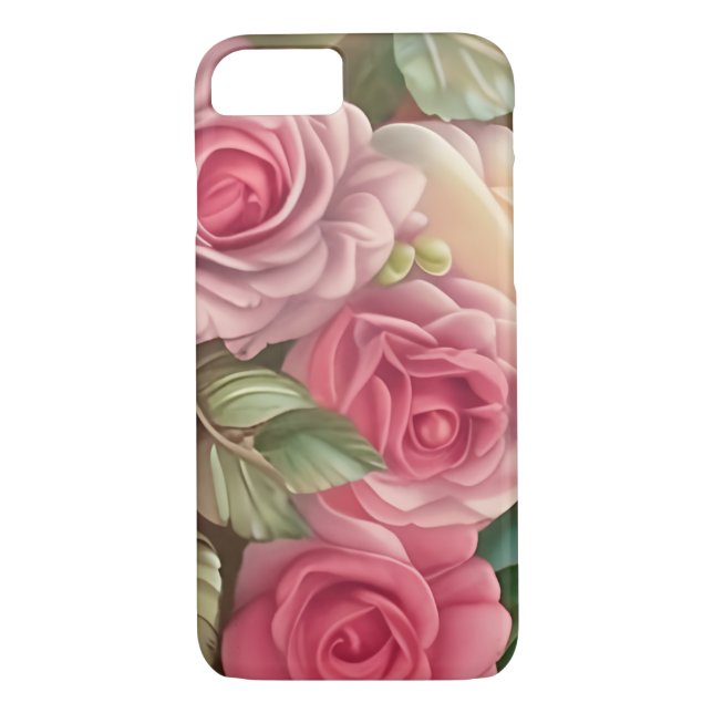 Garten der viktorianischen Rose - Pastellrosa Blum Case-Mate iPhone Hülle (Rückseite)