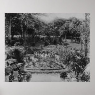 Garten der Villa Poster